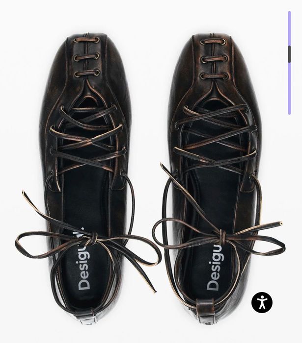 Балетки на шнуровке desigual