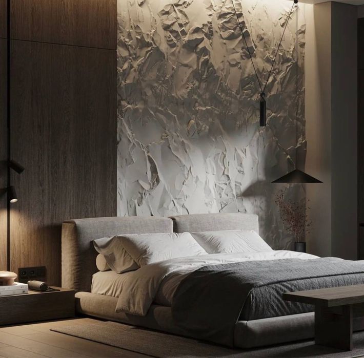 Скала «Эльбрус» 3D панель из гипса