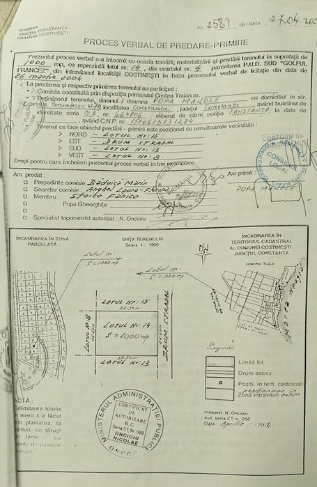 Teren de vânzare – Costinești, Golful Francez | 1000 mp | Ideal investiție