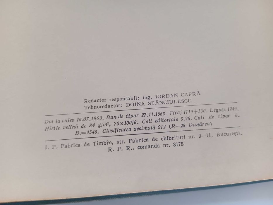 Carte veche tematica marinăresca, Harta rutiera a Dunării de la km 936 la km 500, perioada RPR anii 60, de colectie,Navigație Fluviala NAVROM