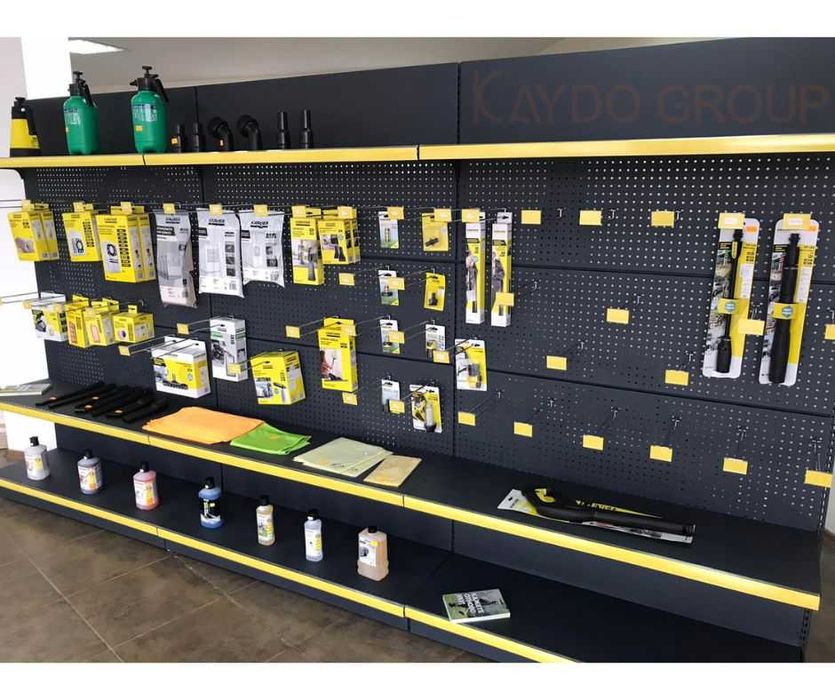 ПРОМО Стенен и Островен стелаж с перфо гръб- НОВИ, НАЛИЧНИ