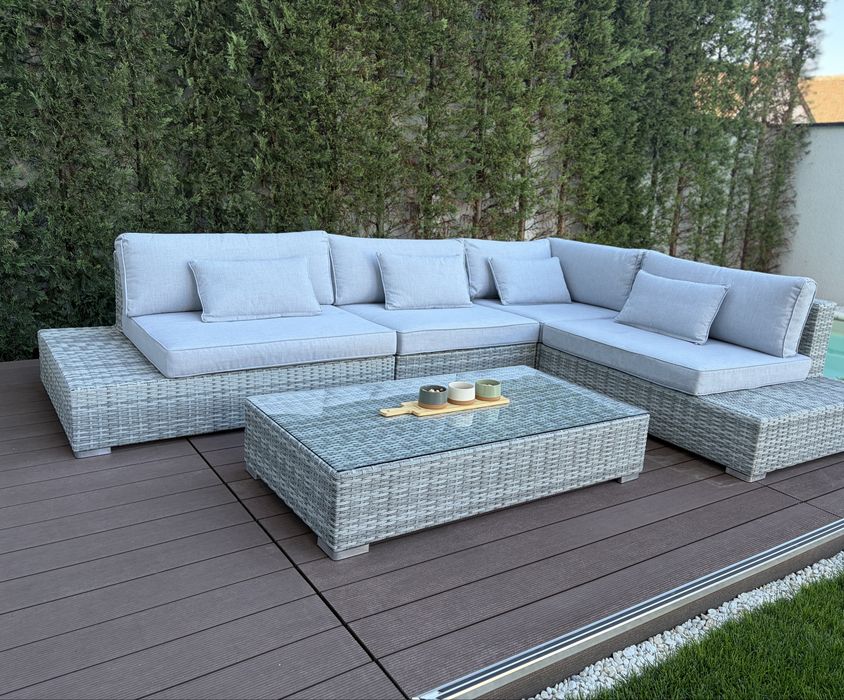 Set de grădină Paola (Loungegarnitur „Paola”), din colecția Bessagi Garden-ideal pentru terasă, balcon sau grădină - 2 canapele + măsuță.