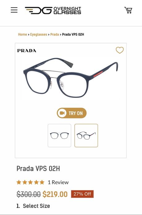 Rame Ochelari prada vps 02h lentile cristaline