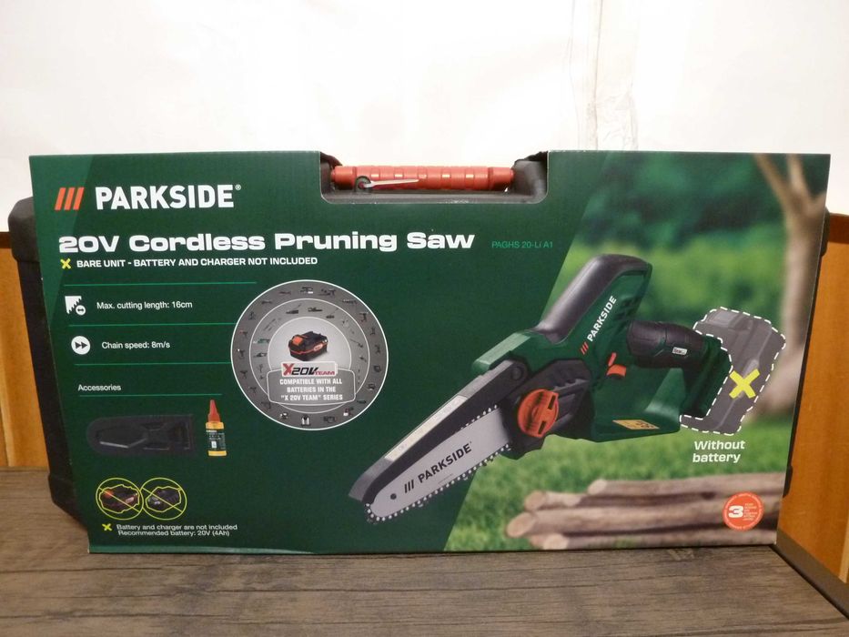 Нов акумулаторен верижен трион Parkside 20V