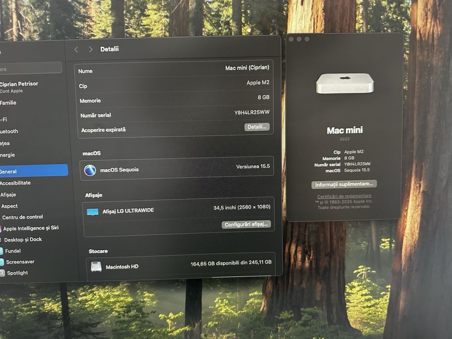 Mac Mini M2 + Monitor 34 + tastatura Apple
