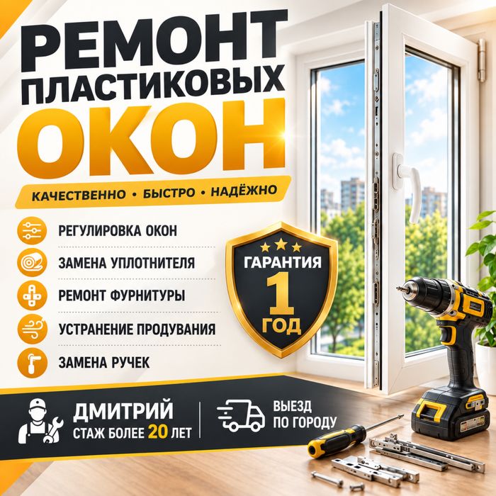 Регулировка и ремонт пластиковых окон