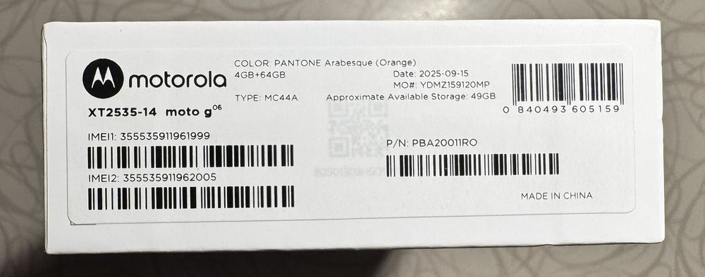 Чисто нов смартфон Motorola g06 64gb