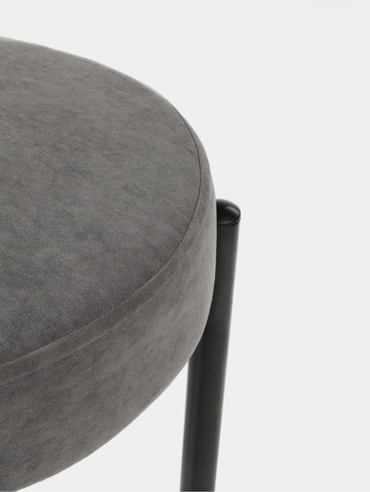 Табурет Soft  Темно Серый,  Чёрный