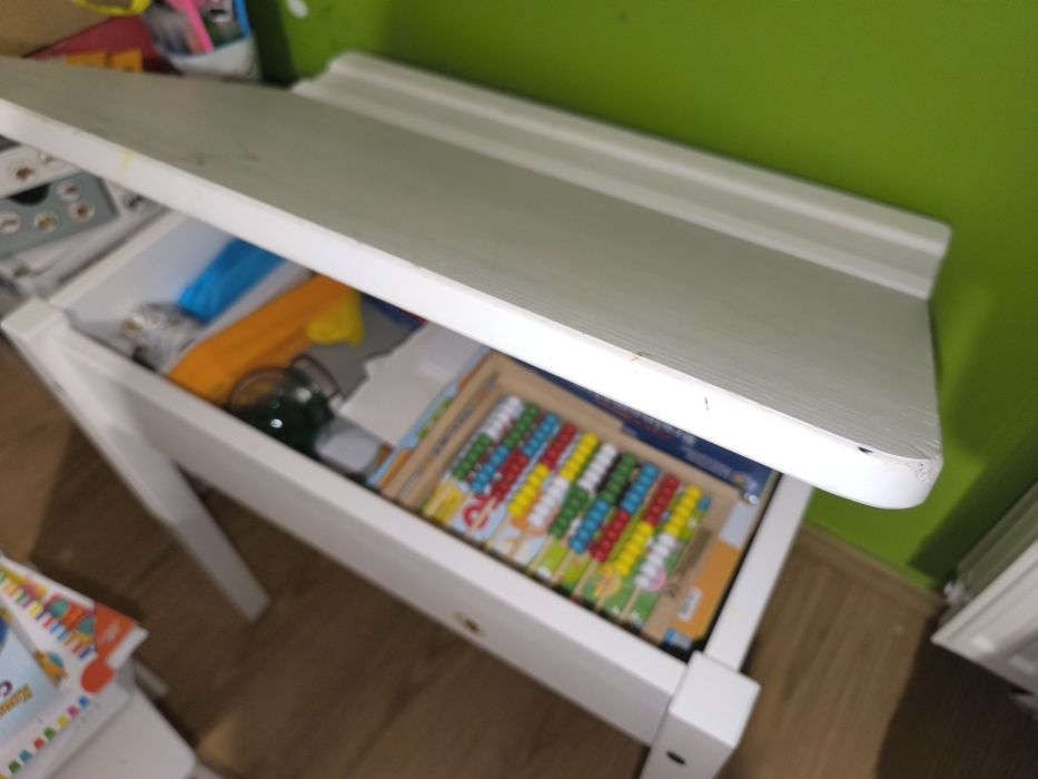 Set birou + scaun din lemn pentru copii