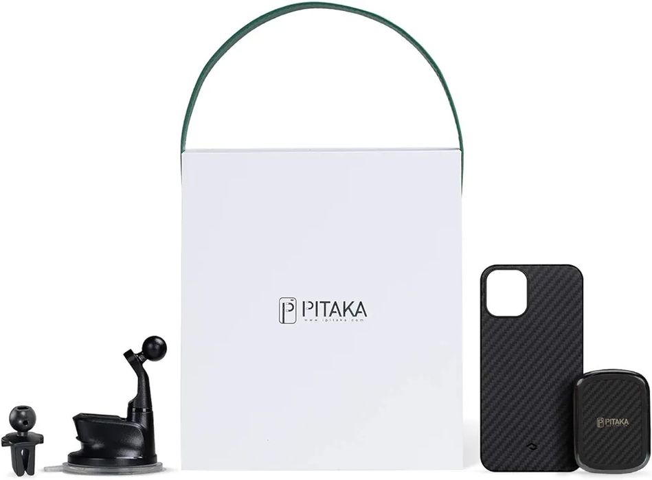 Iphone 12 pro MAX Pitaka MagEZ комплект кейс, безжично зарядно за кола
