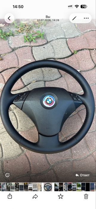 Родной руль BMW e60, с подогревом