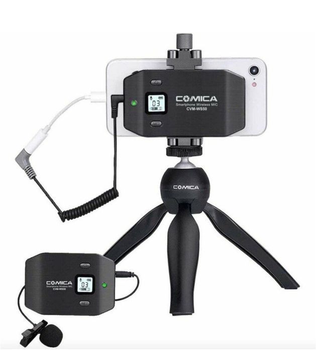 Comica CVM-WS50(B)microfon lavaliera wireless telefon