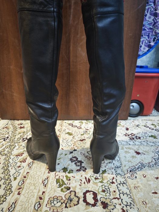 Сапоги кожаные б/у