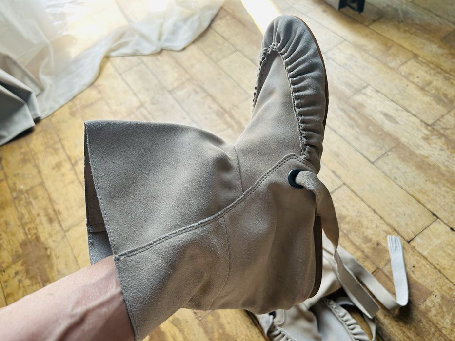 Cizme stil mocasin vara, piele intoarsa original Diesel