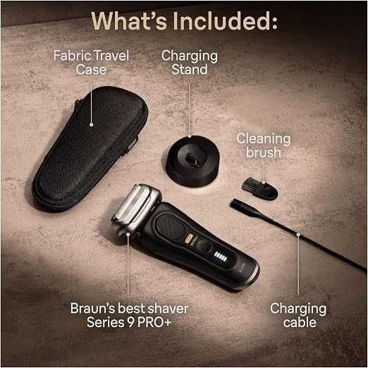 Електрическа самобръсначка Braun Series 9 PRO+ 9510s, стойка за зареждане, Wet&Dry, водоустойчива
