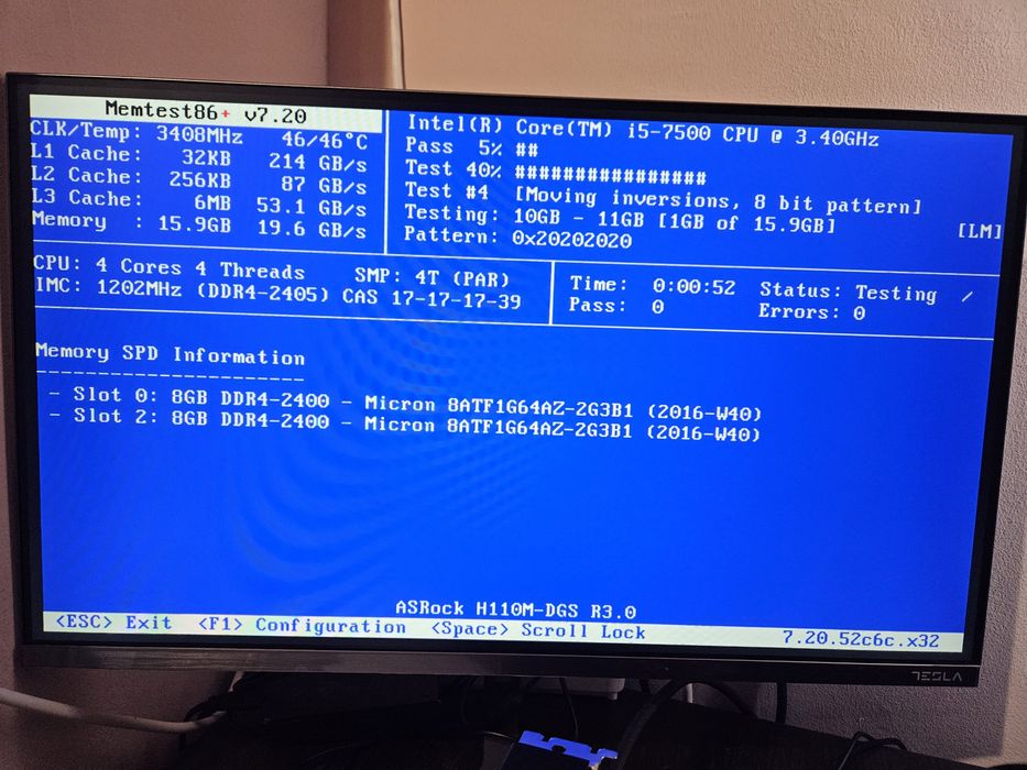 Kit RAM 2x 8GB DDR4 2400Mhz Micron