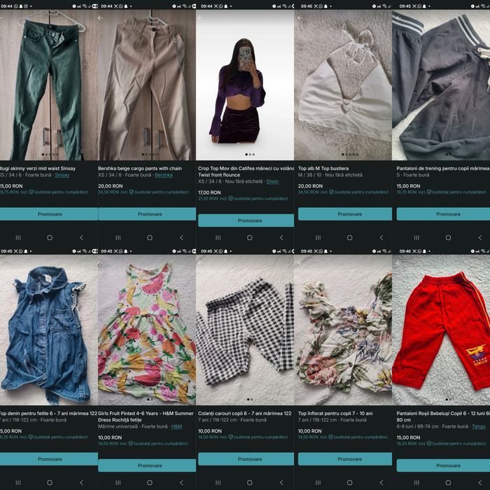 Sac de 22 haine femei barbati copii Haine En-gros Lot  Haine la kg