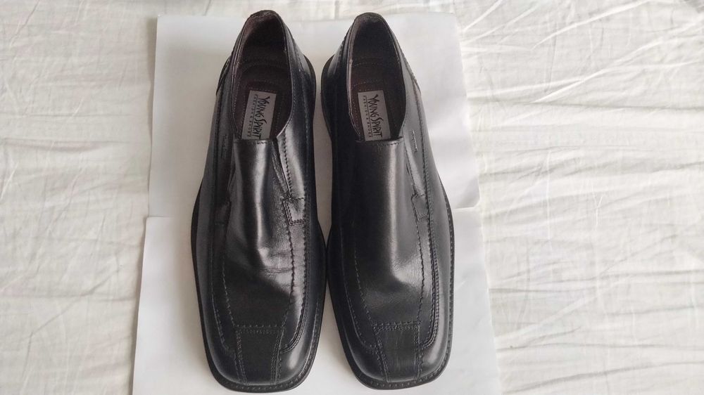 Обувки "Young Spirit" естествена кожа, нови, елегантни, черни