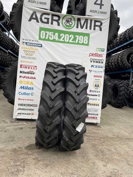 Cauciucuri noi 12.4-32 cu 8 pliuri pentru tractor spate marca OZKA
