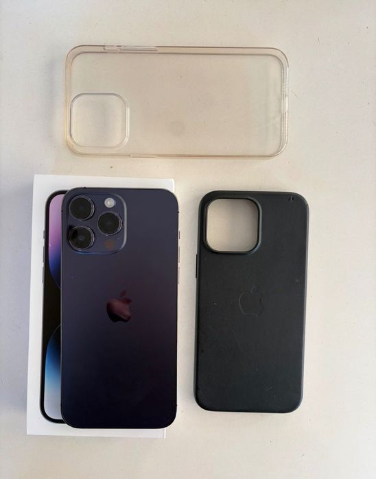 iPhone 14 Pro Max 1TB Deep Purple + кутия + кейсове