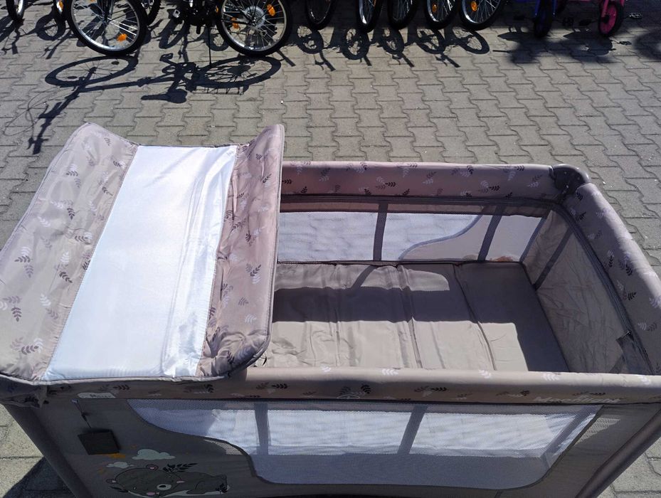 LORELLI Детска кошара на 2 нива с повивалник MOONLIGHT бежов