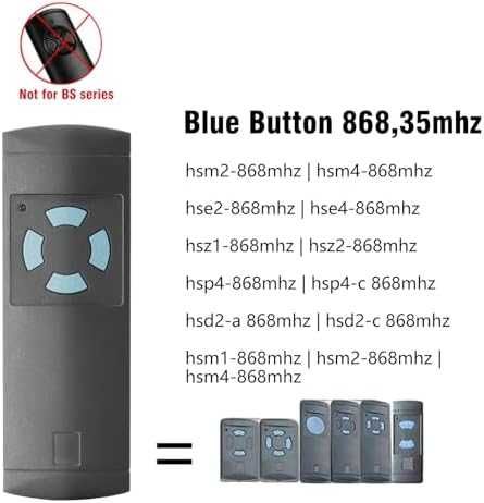 Дистанционно за гаражна врата 868MHz съвместимо с Hörmann