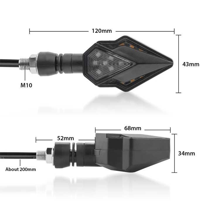 Мигач за мотоциклет PA561 2 БР/К-Т
