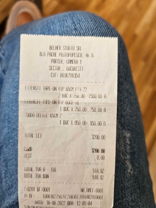 Extensii Belher- folosite o singura data, 60cm