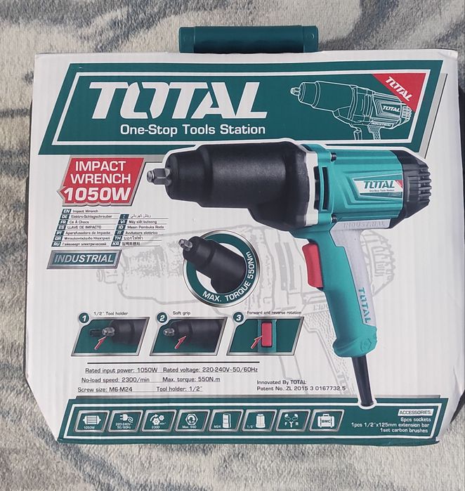 Гайковерт ударный сетевой Total 550 Нм