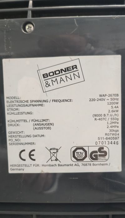 Aer condiționat portabil 9000btu