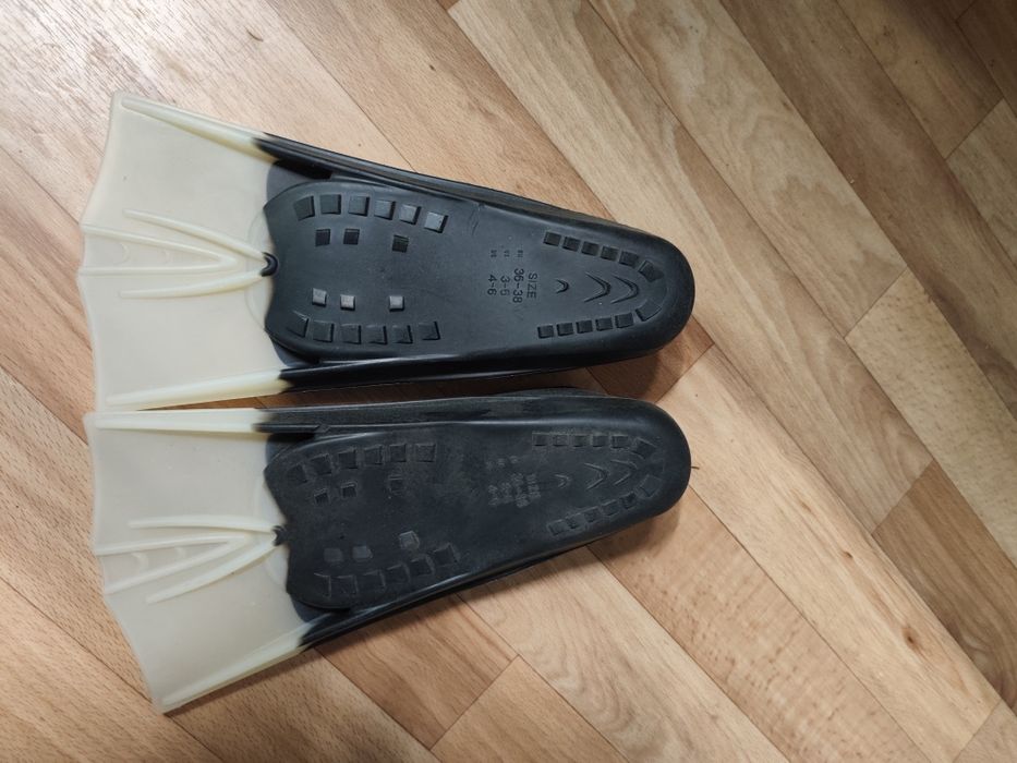 Ласты детские черные (с сеткой)