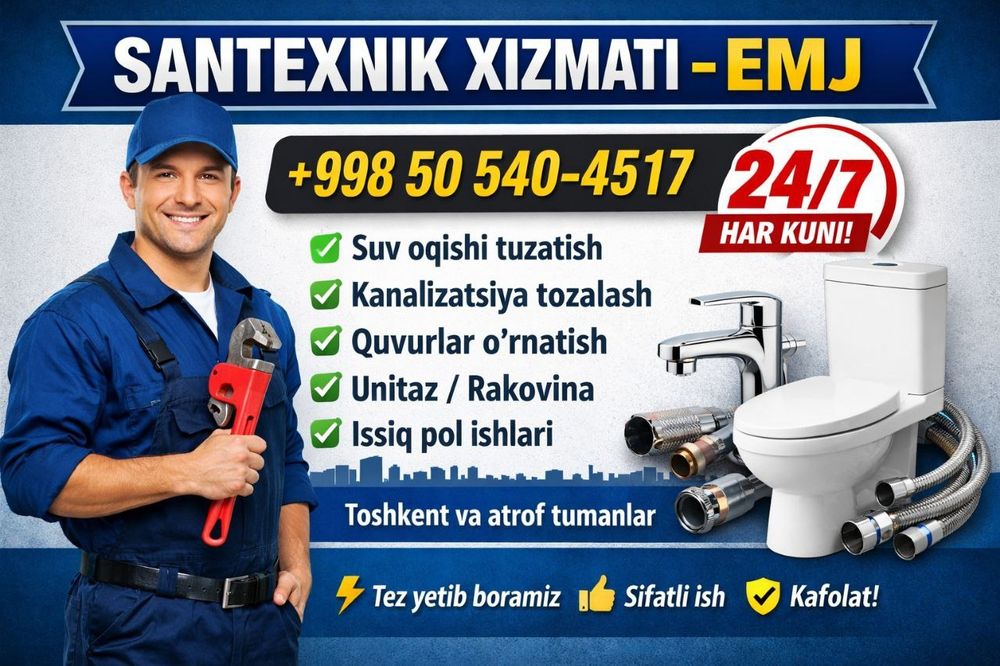 Santexnik 24/7 TOSHKENT shaxar buylab