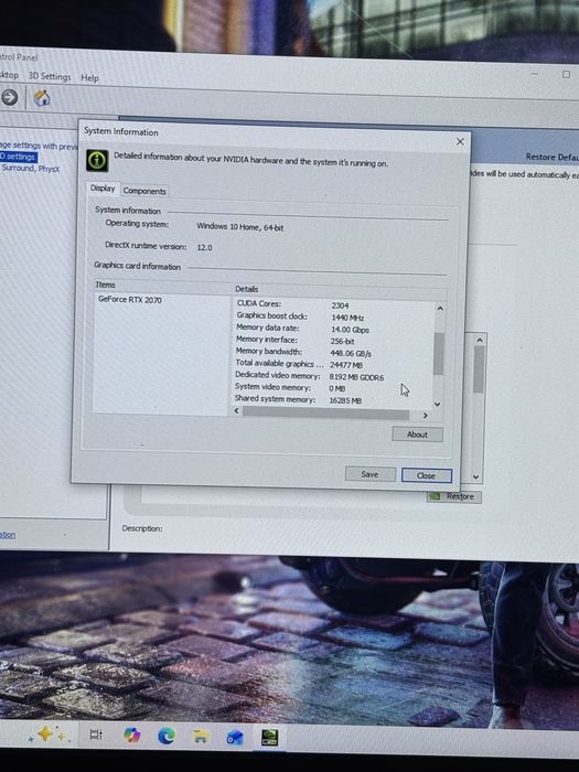 Laptop Gaming• i7-9th Gen• 32gb ram• RTX 2070 8gb•1 Tb ssd•17,3” 144Hz
