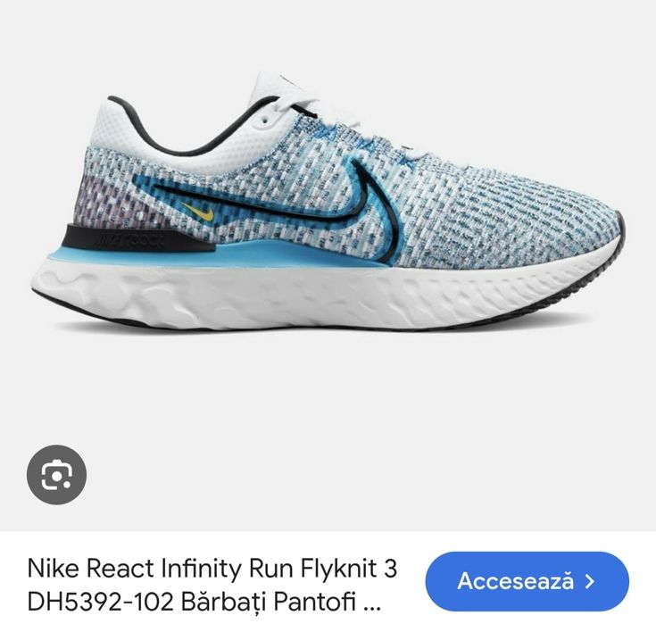 Adidas barbati Nike React Infinity run Flyknit 42.5