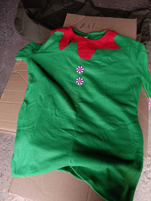 Costum de elf de Crăciun pentru copiii si adulți unisex