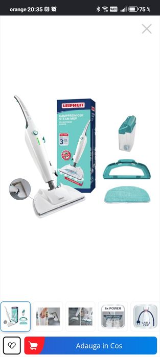 Vând Aparat de curățat cu abur,, Clean Tenso