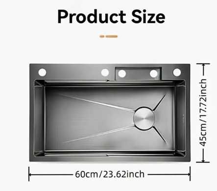Chiuveta multifunctionala cu robinet cos placa taiat dozator spalator