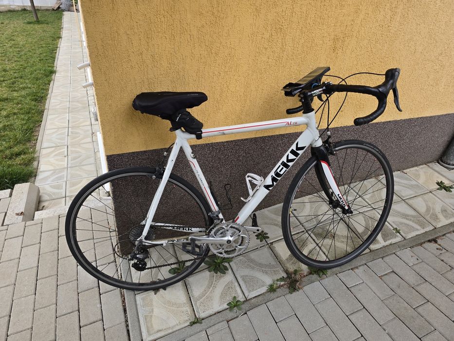 Bicicleta cursiera Mekk AL ZR aluminiu furca carbon Shimano 8 viteze 7