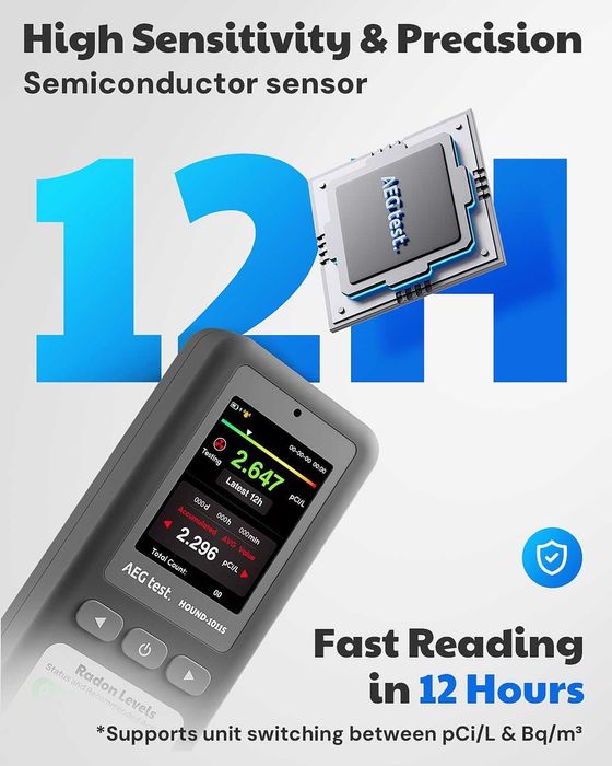 AEGTEST HOUND-1011S Преносим радонов детектор, високоточен сензор