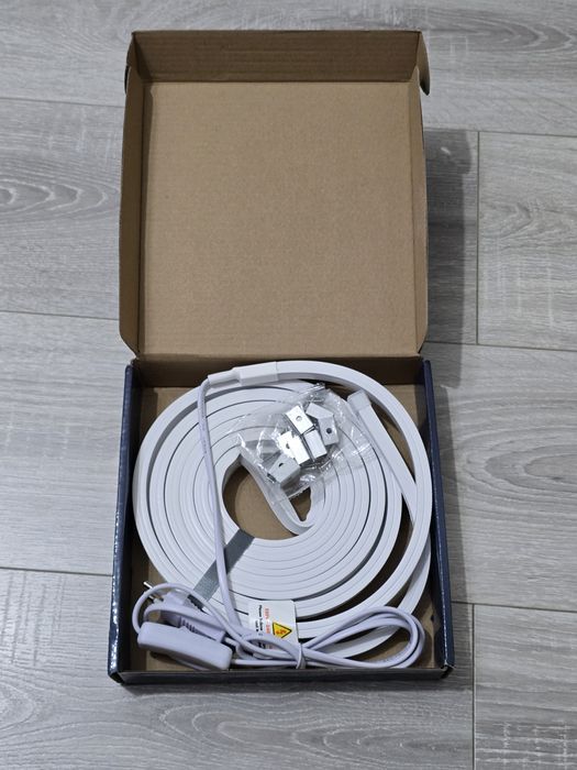 Bandă LED Neon 5m, Alb Cald 3000K, Impermeabilă IP65