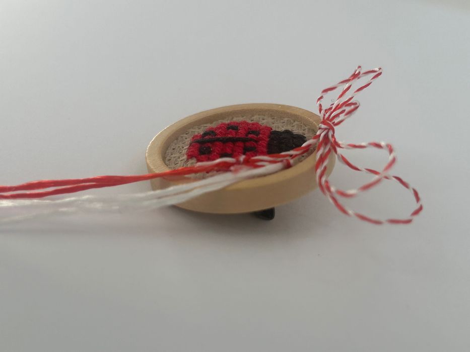 Mărțișor buburuză rotund