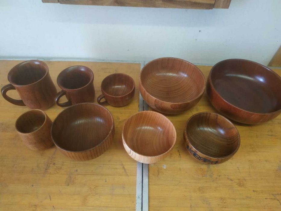 Деревянная посуда из дерева, карагач