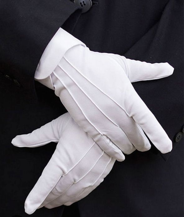 Перчатки парадные белые