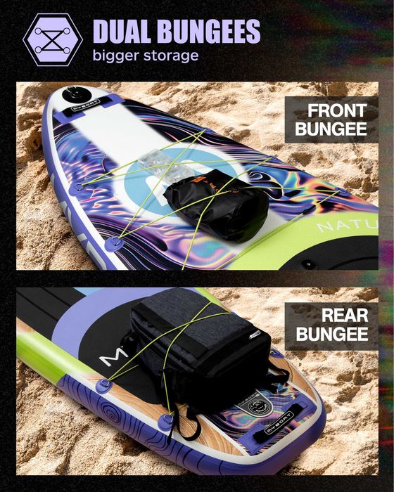 Нов, висок клас, 350 СМ надуваем падъл борд all-round SUP MYBOAT MY19 (Touring Air Purple) в лилав дизайн.