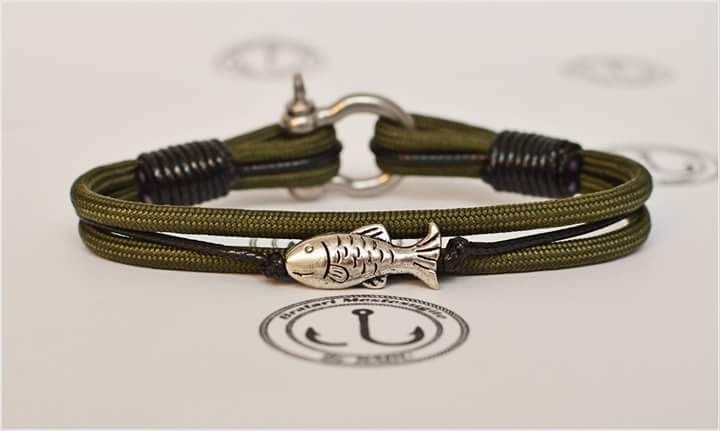 Set Bratara nautica camuflaj pescuit si breloc pescari by RADU