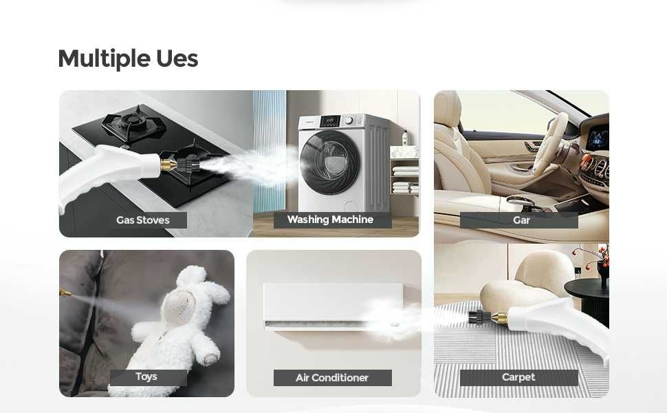 Нова Парочистачка TOBI, Преносима, 2500 W, 6 скорости, 7 накрайника