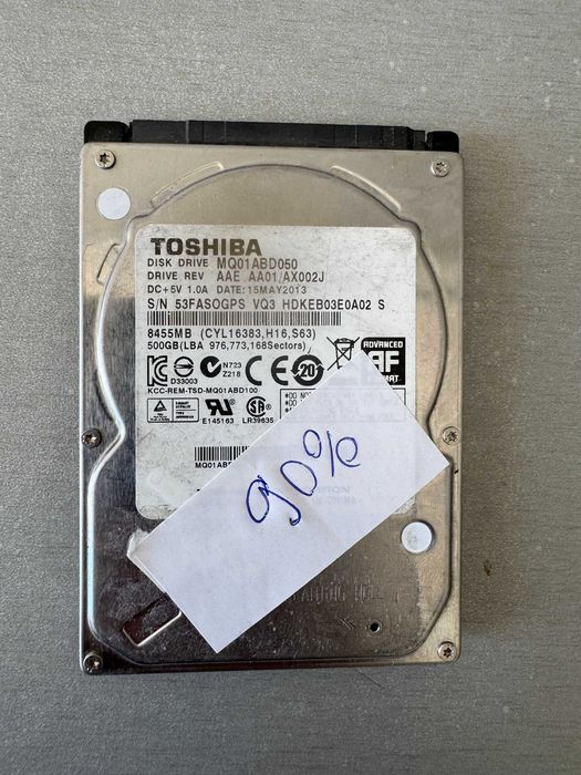 hard disk laptop Toshiba 500 GB / 160 GB /120 GB  -98% Viata -86%