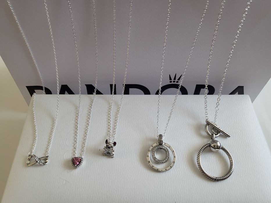 НОВО!Сребърни колиета и обеци PANDORA ALE S925 Пандора+ кутия