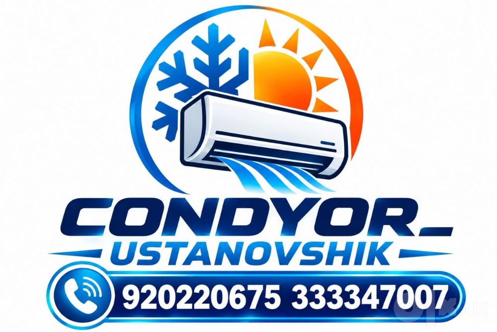 Konditsioner ustanovka va remont qilamiza.