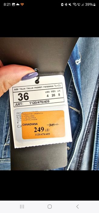 Geaca noua blugi Dika 36